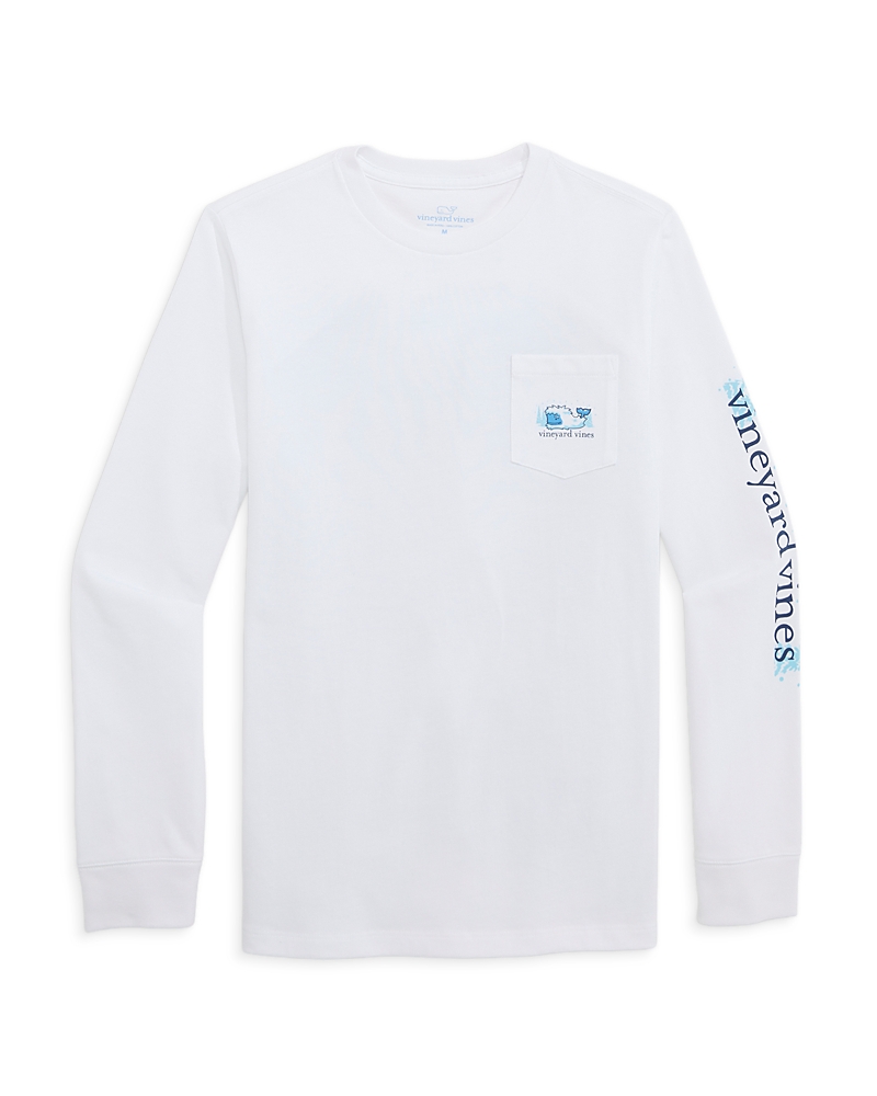 Vineyard Vines Boys' Yeti Whale Spotting Pocket Tee - Little Kid, Big Kid In Gray