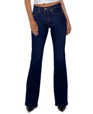High Rise Isabella Mini Flare Jeans in Dark Blue