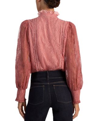Eugenia Mock Neck Lace Top