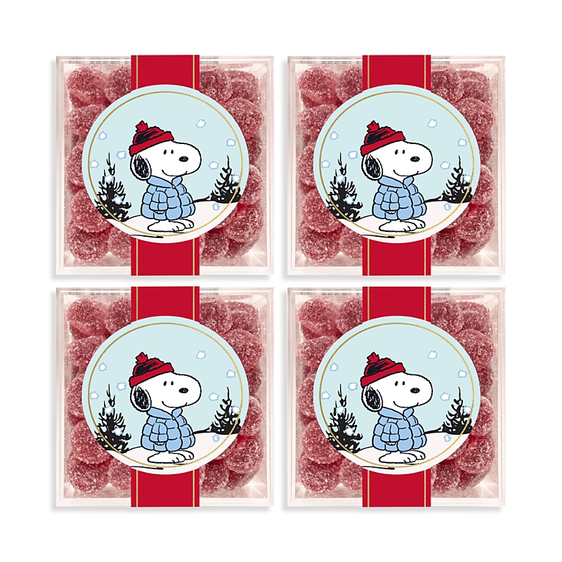Sugarfina Snoopy Sugared Cranberries 4 Piece Kit In Red