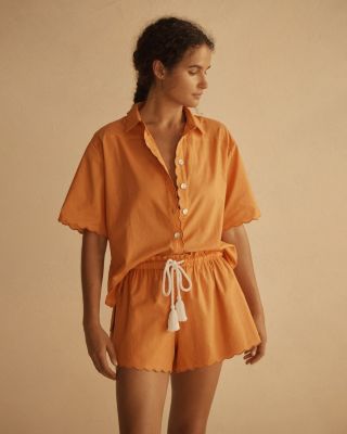 TANGELO&nbsp;Scallop Drawstring Short