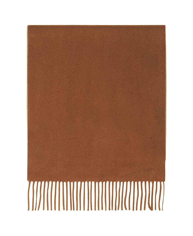 Lanvin Two-tone Cashmere Scarf In Brown