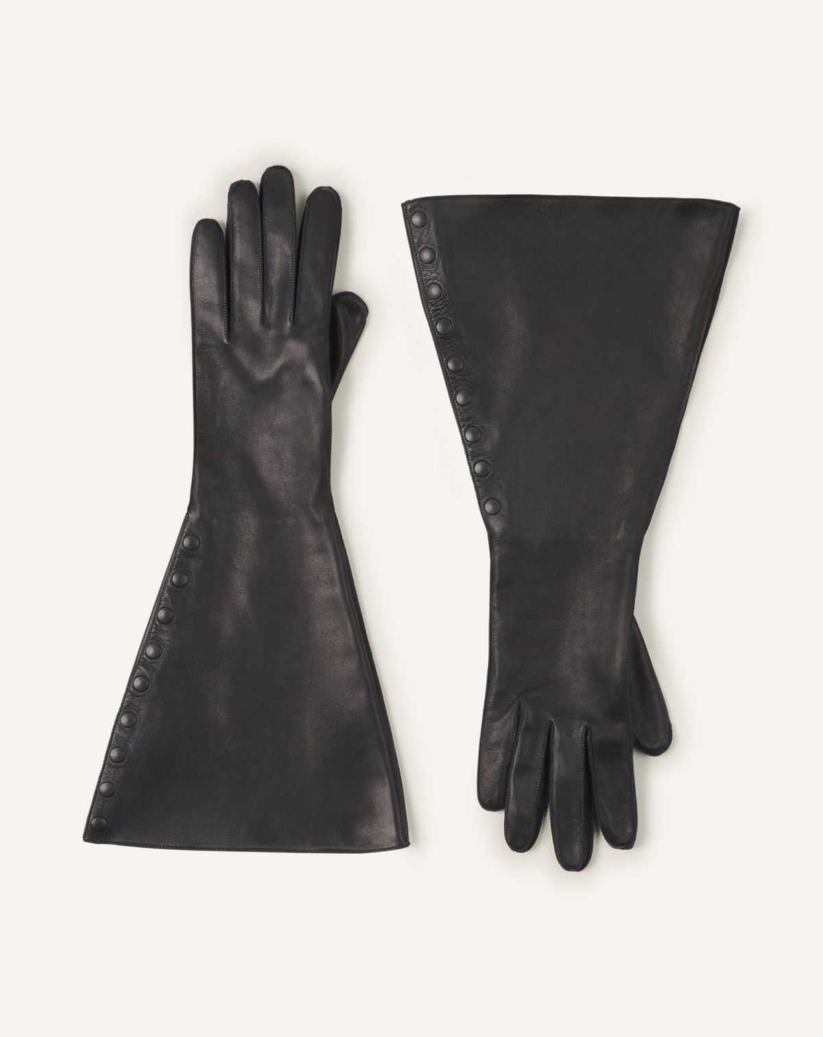 Lanvin Large Leather Gloves in Black