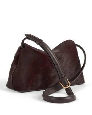 T Lock Calf Hair Convertible Clutch