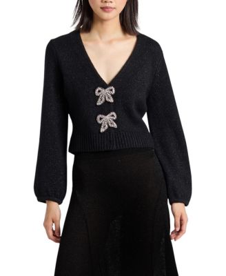  Women's Embelished Bow Cardigan