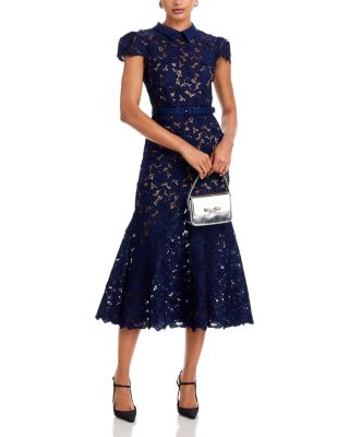 Guipure Lace Midi Dress