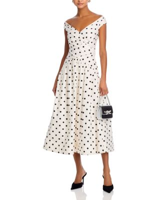 Polka Dot Cotton Midi Dress