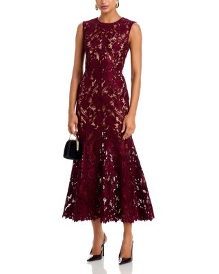 Guipere Lace Midi Dress