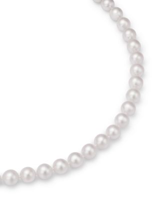 Cultured Akoya Pearl Necklace in 14K Yellow Gold, 18"