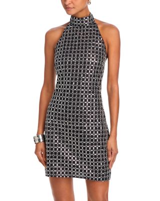 Bead Halter Neck Dress