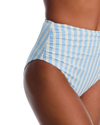 Teya High Waisted Ruched Bikini Bottom