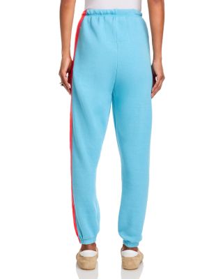 Rainbow-Stripe Sweatpants in Magenta/Orange/Yellow