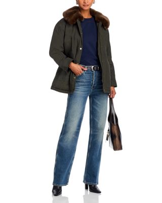 Tessuto Faux Fur Collar Jacket