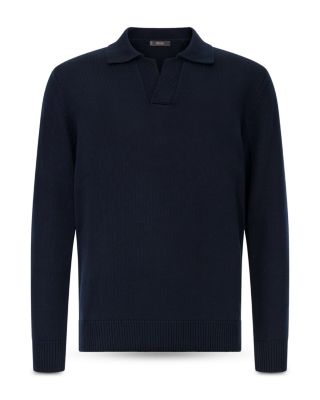 Knitted Merino Wool Polo Shirt
