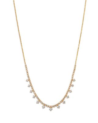 Graduated Diamond Necklace in 14K Yellow Gold, 1.85 tcw