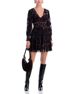 Velvet Burnout Mini Dress - Exclusive