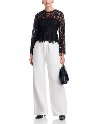 Floral Lace Long Sleeve Top - Exclusive