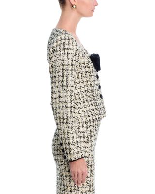 Sequin Tweed Velvet Bow Jacket - Exclusive