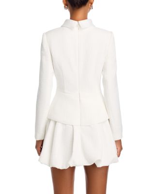 Boucl&eacute; Collared Mini Dress