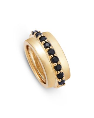 14K Yellow Gold Onyx Circle Charm Pendant