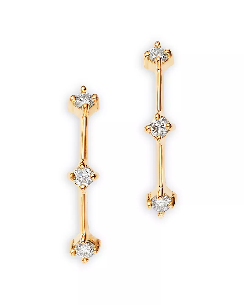 Zoe Chicco 14K Yellow Gold Prong Diamonds Diamond Arc Drop Earrings