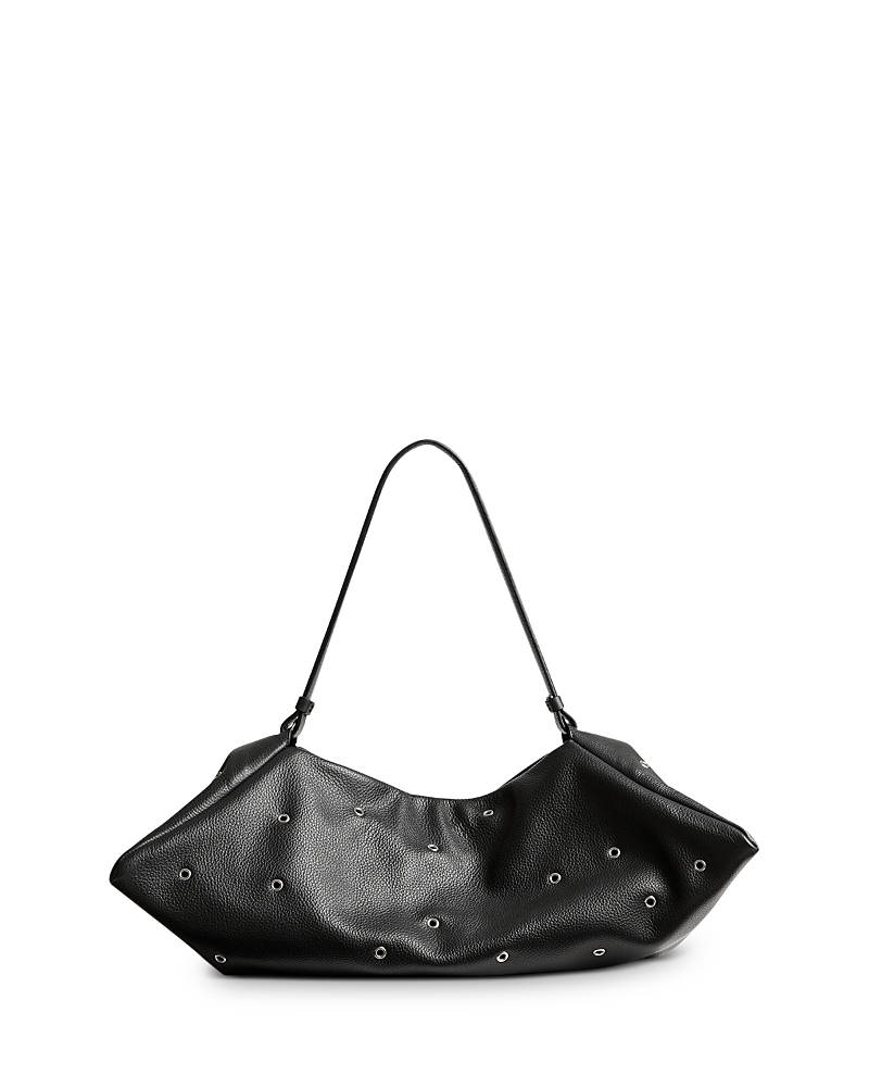 Altuzarra Origami Eyelet Leather Bag In Black