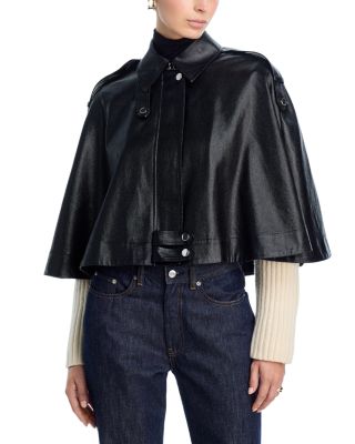 Beatrix Coated Twill Cape Jacket