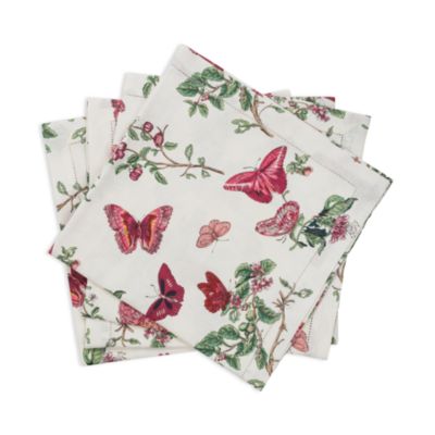 Baudin Butterfly Linen Napkin, Set of 4