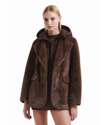 Aspen Faux Fur Jacket With Removable Down Hood