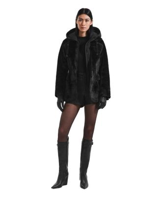 Aspen Faux Fur Jacket With Removable Down Hood