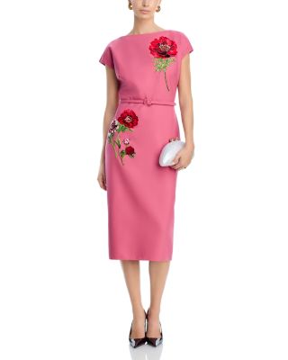 Floral Embroidered Short Sleeve Dress