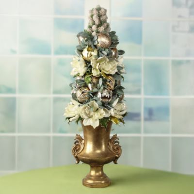Layered Golden Urn Topiary