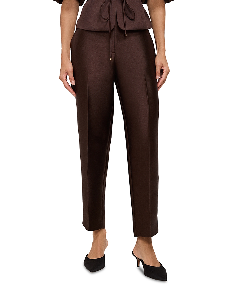 Phase Eight Ivy Satin Pants In Brown