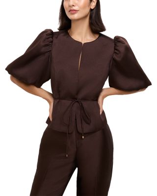 Ivy Satin Puff Sleeve Jacket