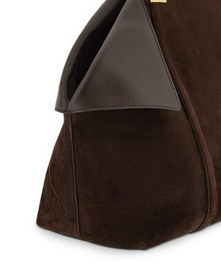 Large Suede Leather Tote
