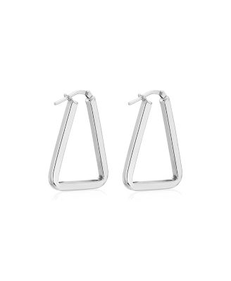  Sterling Silver Trinity Midi Hoops