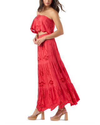 Heliconia Eyelet Maxi Skirt 