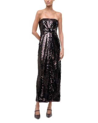 Strapless Paillette Dress