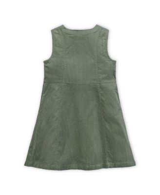  Girls' Organic Corduroy Button Front Jumper - Little Kid, Big Kid