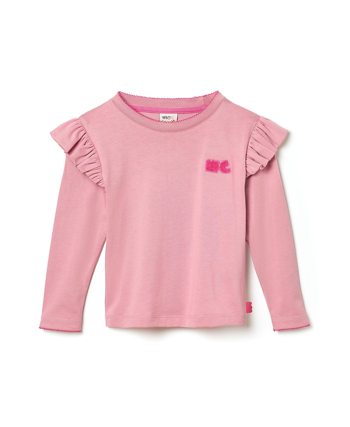 Mon Coeur Girls' Recycled Cotton Mc Ruffled T-Shirt - Little Kid, Big Kid