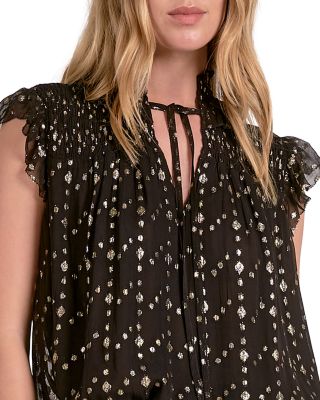 Metallic Clip Dot Top