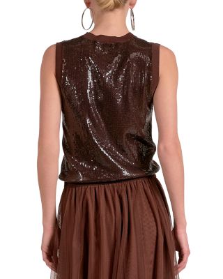 Sequinned Tank Top