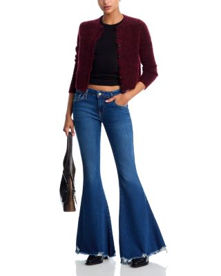 Emre High Rise Flare Jeans in Daisy Blue