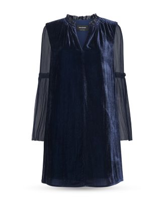 Velvet Sheer Sleeve Dress