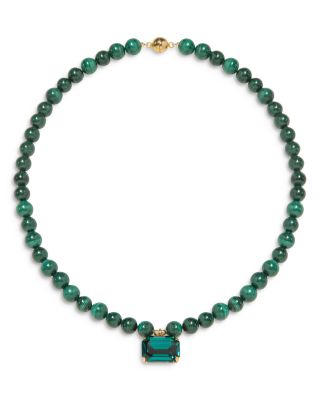 Sidonie Crystal Gemstone Beaded Pendant Necklace, 17.5" 