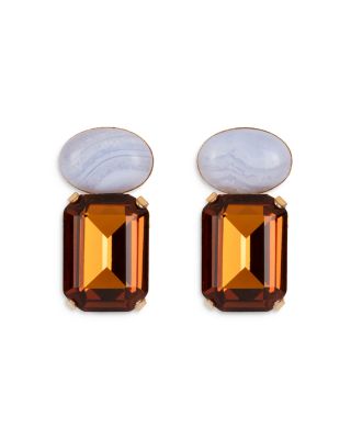 Elin Agate & Crystal Drop Earrings