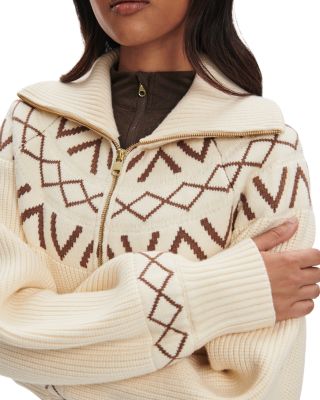 Sigrid Fair Isle Half Zip Sweater