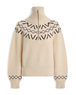Sigrid Fair Isle Half Zip Sweater