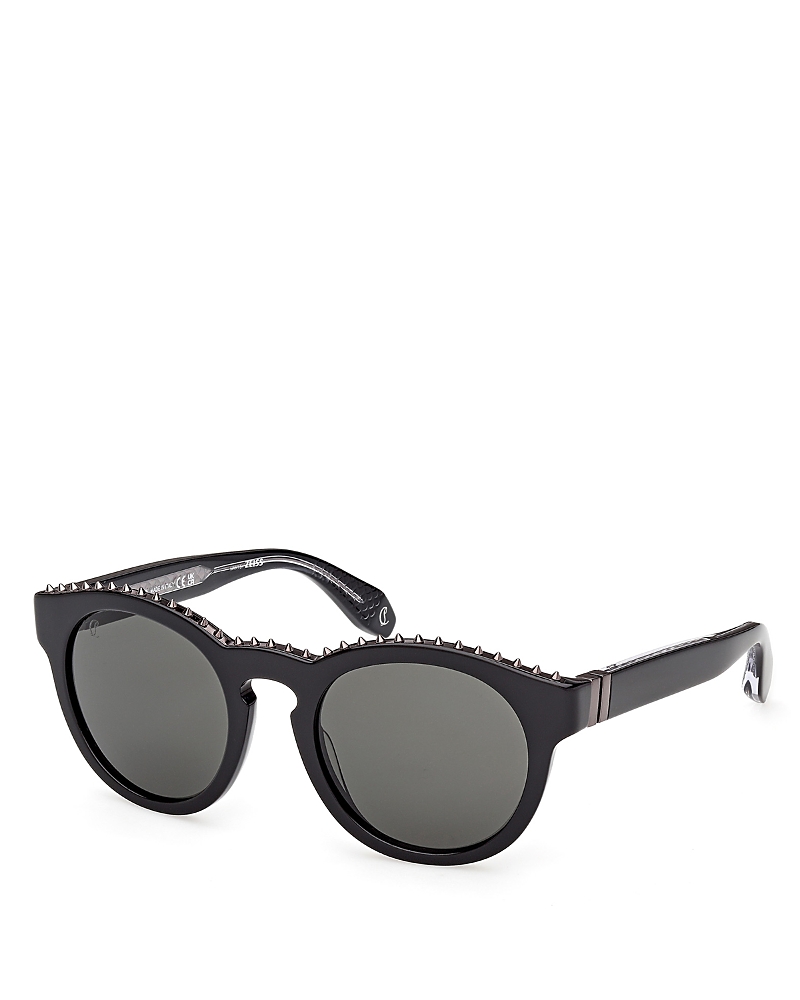 Christian Louboutin Round Sunglasses, 53mm In Black