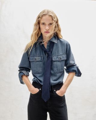 Featherweight Logan High Rise Wide Leg Jeans in Black